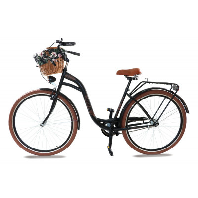 Mestský bicykel 28" Lavida čierno-hnedý 18"